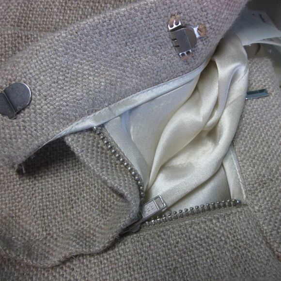 Phillip Lim 3.1 Silk Lined Tan Linen Skirt Size 0  with 28" Waist Rear Zipper - Picture 7 of 10